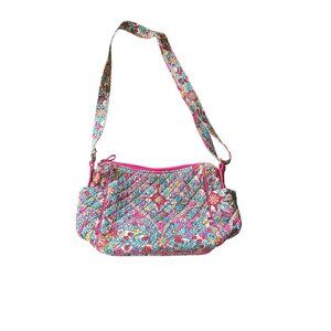 Vera Bradley Quilted Floral Shoulder Bag Pink